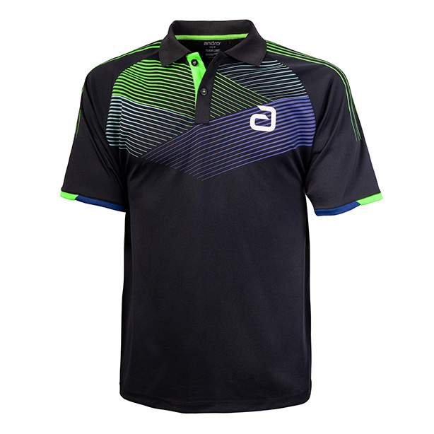 andro tabletennis Shirt Avos black/green