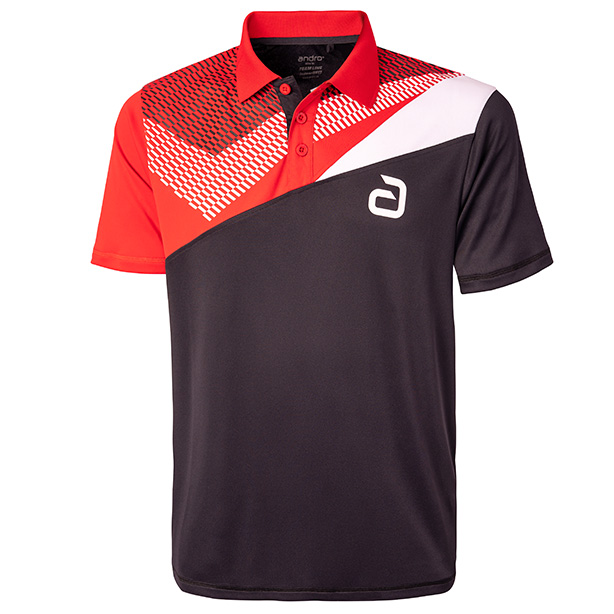 andro tabletennis Shirt Lavor black/red