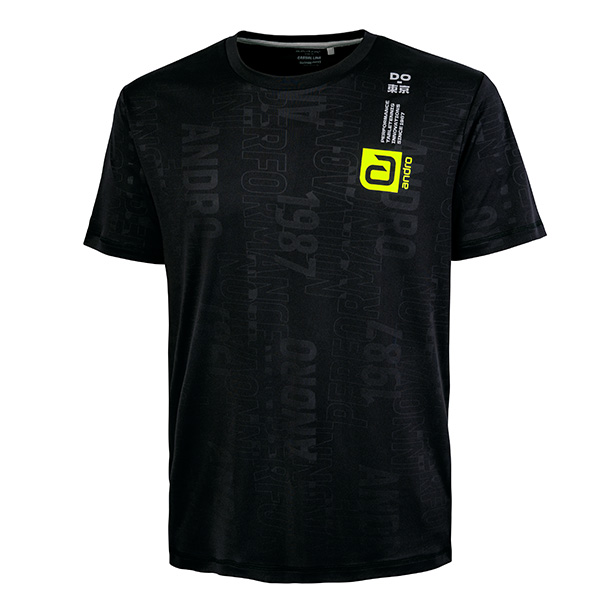 andro tabletennis shirt Dexar black-yellow