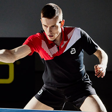 andro tabletennis Shirt Lavor black/red